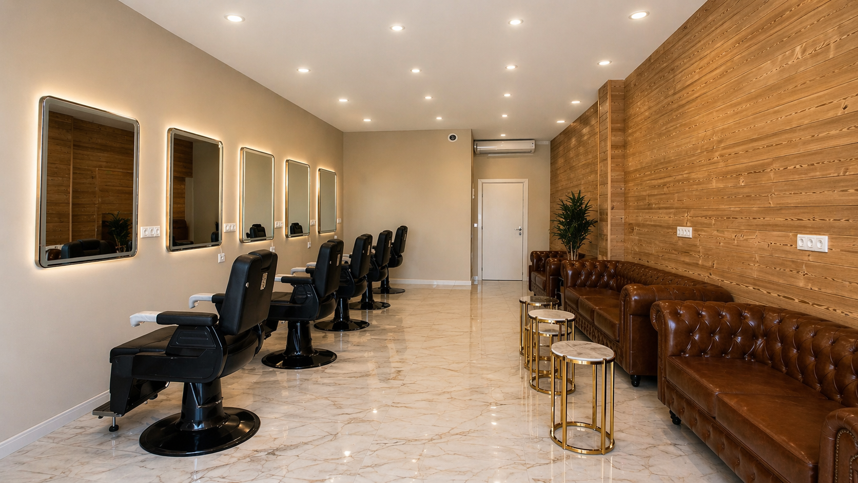 Ambiance premium dans un barber shop